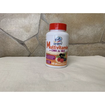 1x1 Vitamin multivitamin +cink és vas 60 db rágótabletta 