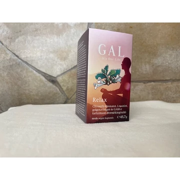 Gal Relax ( citromfű  L-teanint , golgotavirág , Gaba  ) 60 db vegan kapszula 