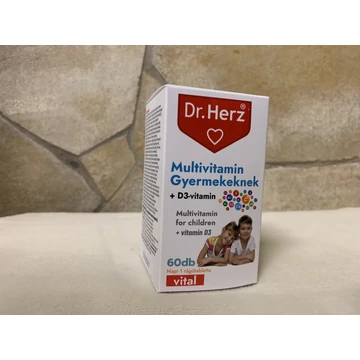 Dr Herz Multivitamin gyerekeknek + D3 -vitamin 60 db