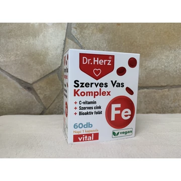 Dr. Herz Szerves vas komplex +c vitamin +szerves cink +bioaktiv folát  60 db 