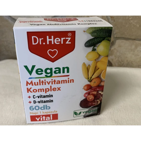 Dr. Herz Vegan multivitamin komplex + C és D vitaminnal 60 db