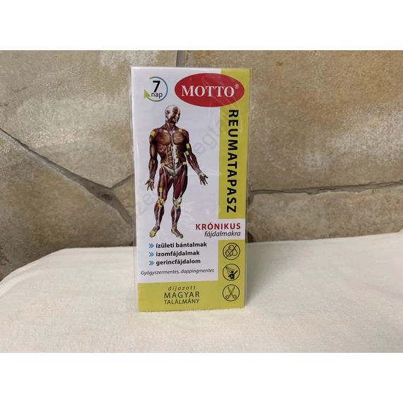 Motto reumatapasz krónikus fájdalmakra -SÁRGA- (csak külsőleg ) 2 db 