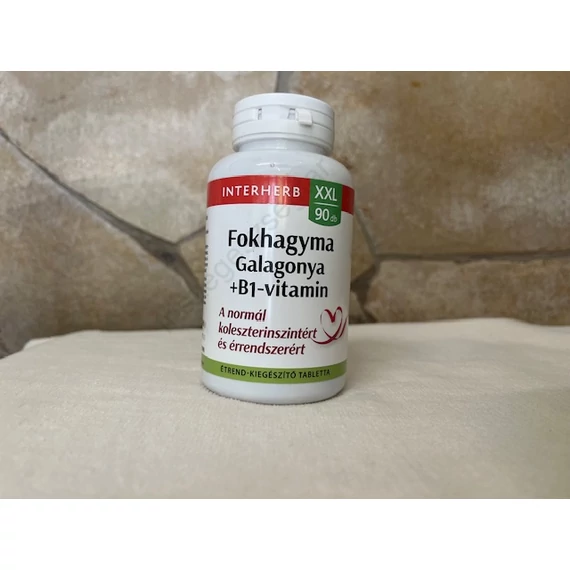 Interherb Fokhagyma  galagonya + B1- vitamin 90 db tabletta  