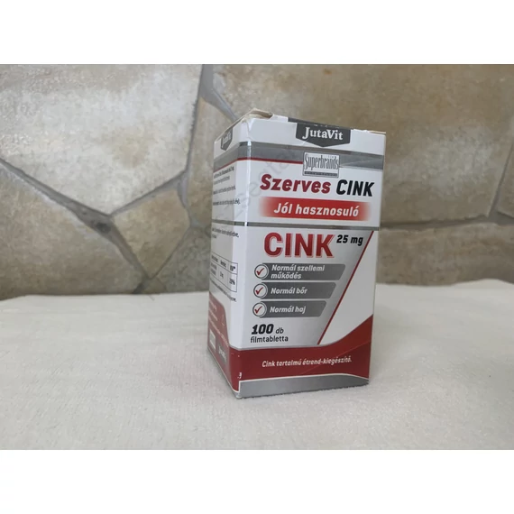 Jutavit Szerves cink 25 mg 100 db filmtabletta 