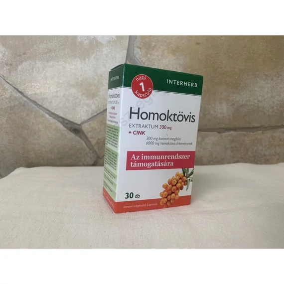 Interherb Homoktövis extraktum 300mg + cink 30 db kapszula 