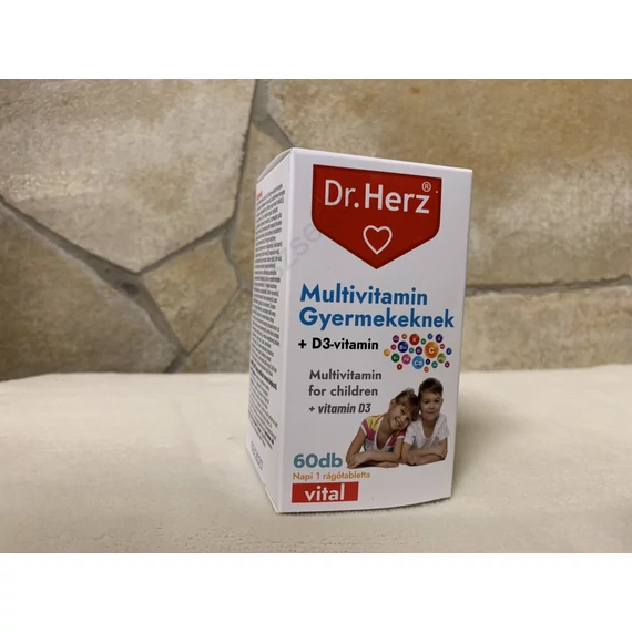 Dr Herz Multivitamin gyerekeknek + D3 -vitamin 60 db