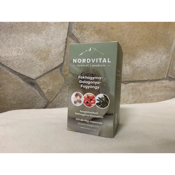 Nordvital Fokhagyma-galagonya-fagyöngy 100 db lágy kapszula 