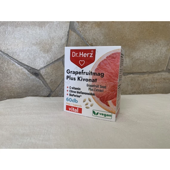 Dr Herz Grapefruitmag plus + c-vitamin + citrus bioflavonoidok + bioperine 60 db kapszula