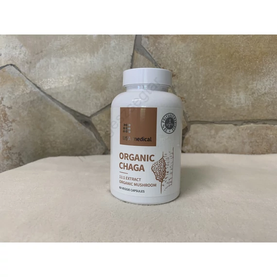 Usa Medical Prémium Organic chaga (hamvaskéreg gomba ) 60 db 