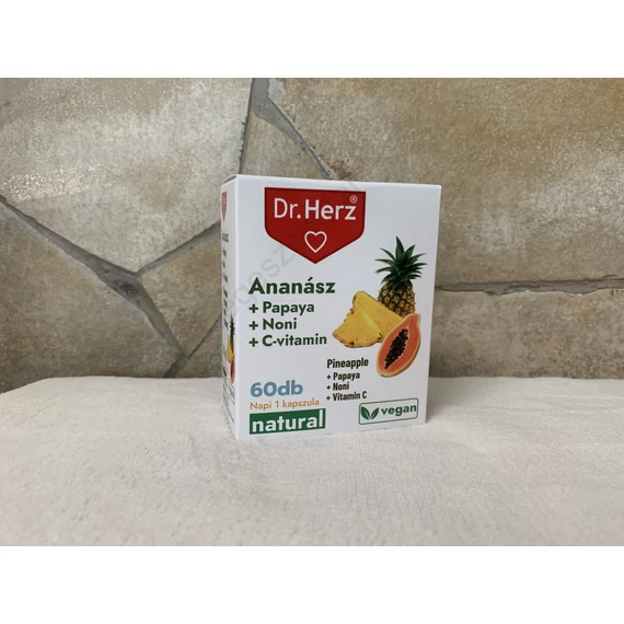Dr Herz Ananász + Papaya + noni + c vitamin 60 db 