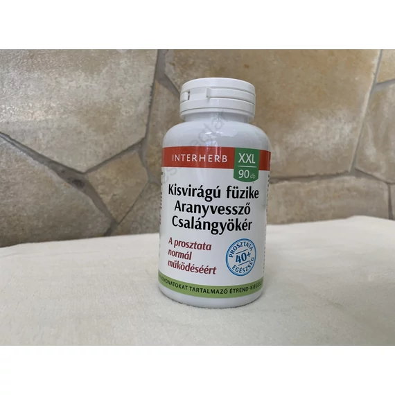 Interherb XXL Kisvirágú füzike aranyvessző csalángyökér  90 db kapszula  